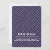 Invitation Purple Bookworm Baby shower de livre (Dos)