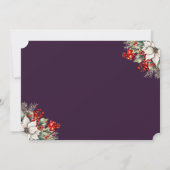 Invitation Purple Botanical Snowflake Christmas Holiday Party (Dos)