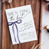 Invitation Purple Bow Elle attache le noeud Goth Fête des mar