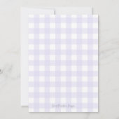 Invitation Purple Bow Girl Preppy Baby shower Sud (Dos)