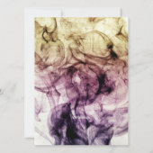 Invitation Purple Brown Smoky Dust Abstrait Personnaliser (Dos)