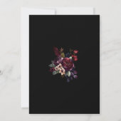 Invitation Purple Burgundy Floral Black Engagement Party (Dos)