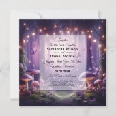 Invitation Purple Butterflies and Starlit Skies Wedding (Devant)