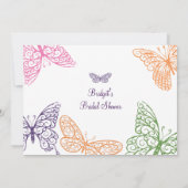Invitation Purple Butterfly embrasse une averse nuptiale Invi (Dos)