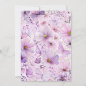 Invitation Purple Butterfly Floral Baby Shower Enchanted (Dos)