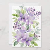 Invitation Purple Butterfly Forever In our Hearts Funeral (Dos)