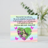 INVITATION PURPLE BUTTERFLY ISAIAH 41:10 BIBLE VERSE (Debout devant)