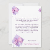 Invitation Purple Cap Photo Graduation Announcement  (Dos)