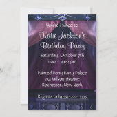 Invitation Purple Carousel Pony Girls Birthday Party Invitati (Dos)