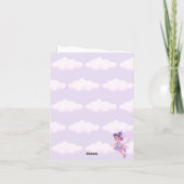 Invitation Purple Castle Fairytale Anniversaire Thème avec Fa (Dos)