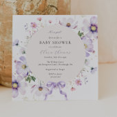 Invitation Purple C'est un Baby shower de boue fleurie fille