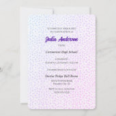 Invitation Purple Cheetah Print Class of 2025 Graduation (Dos)
