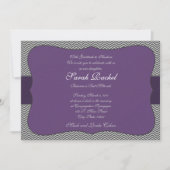 Invitation Purple Chevron (Devant)