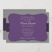 Invitation Purple Chevron (Devant / Derrière)
