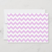 Invitation Purple Chevron Fille Anniversaire, Troisième Anniv (Dos)