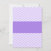 Invitation Purple Chevron Princess Baby shower de la Couronne (Dos)