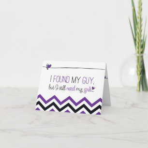 Invitation Purple Chevron Serez-vous ma demoiselle d'honneur