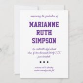 Invitation Purple Circles Photo Graduation (Dos)