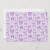 Invitation Purple Coquette Bows Anniversaire Photo (Dos)