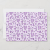 Invitation Purple Coquette Bows Fancy one Anniversaire Photo (Dos)