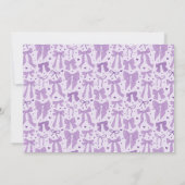 Invitation Purple Coquette Bows ONEderful Birthday Photo (Dos)