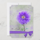 Invitation Purple Dahlia fête d'anniversaire (Devant)