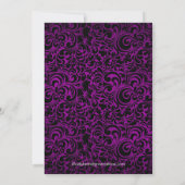 Invitation Purple Damask Diplômé (Dos)