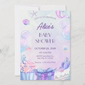 Invitation Purple dégradé sous le baby shower marin (Devant)