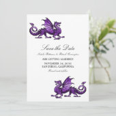 Invitation Purple Dragon Enregistrer l'Invitation de date (Debout devant)