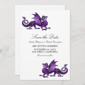 Invitation Purple Dragon Enregistrer l'Invitation de date (Devant / Derrière)