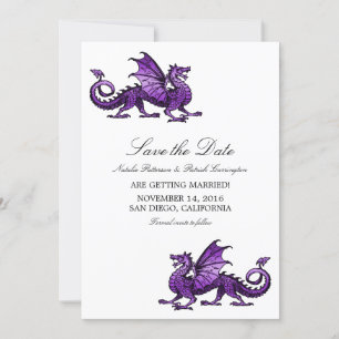Invitation Purple Dragon Enregistrer l'Invitation de date