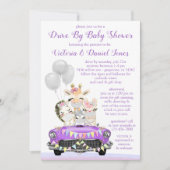 Invitation Purple Drive Par Baby shower animaux mignons en vo (Devant)