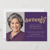 Invitation Purple Elegant 70e fête d'anniversaire (Devant)