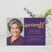 Invitation Purple Elegant 70e fête d'anniversaire (Debout devant)