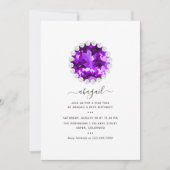 Invitation Purple et Gold Mardi Gras fête d'anniversaire (Devant)