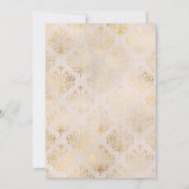 Invitation Purple et Ivory Floral Drive par douche (Dos)