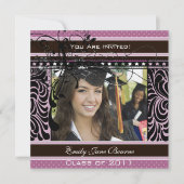 Invitation Purple et Lilac Senior Pictures Classe de (Devant)