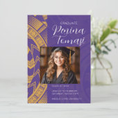 Invitation Purple et or (Debout devant)