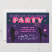 Invitation Purple et rose brillant dans l'obscurité de la fêt (Dos)