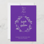 Invitation Purple et Silver Diamond Enregistrer le Mariage de (Devant)