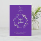Invitation Purple et Silver Diamond Enregistrer le Mariage de (Debout devant)