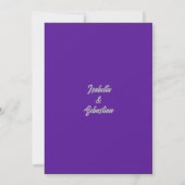 Invitation Purple et Silver Diamond Enregistrer le Mariage de (Dos)