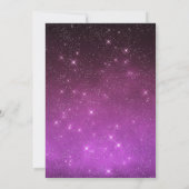 Invitation Purple étincelle sous les étoiles 18e anniversaire (Dos)