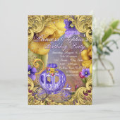 Invitation Purple Fairytale Princess Anniversaire (Debout devant)