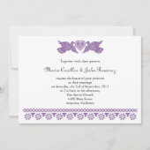 Invitation Purple Felicidades Inséparables Papel Picado (Devant)