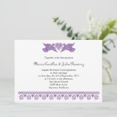 Invitation Purple Felicidades Inséparables Papel Picado (Debout devant)