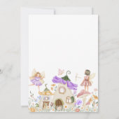 Invitation Purple Fleur sauvage Fairy 1er Anniversaire Invita (Dos)