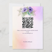 Invitation Purple fleurs paon enregistrer la date (Dos)