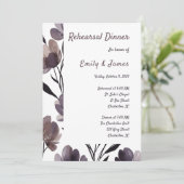 Invitation Purple Floral Botanical Wedding (Debout devant)