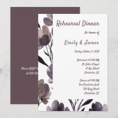 Invitation Purple Floral Botanical Wedding (Devant / Derrière)
